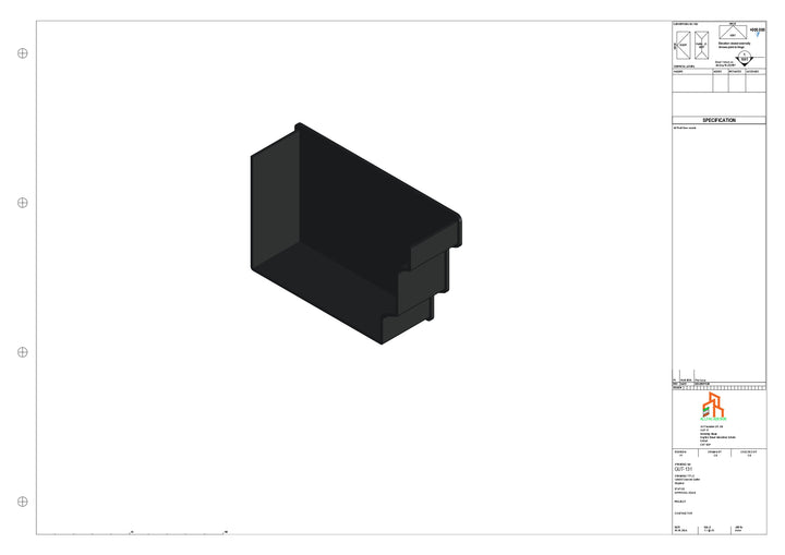 Aluminium Cranked Gutter - Type 11 - Stopend