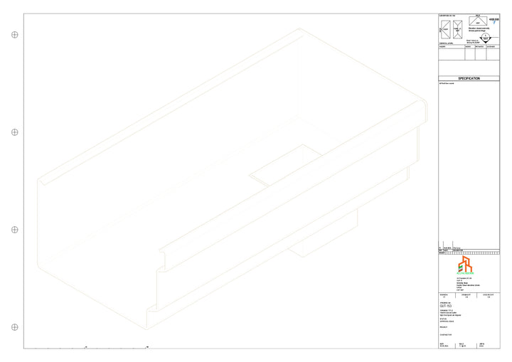 Aluminium Cranked Gutter - Type 12 - End Spout - 63 Sq
