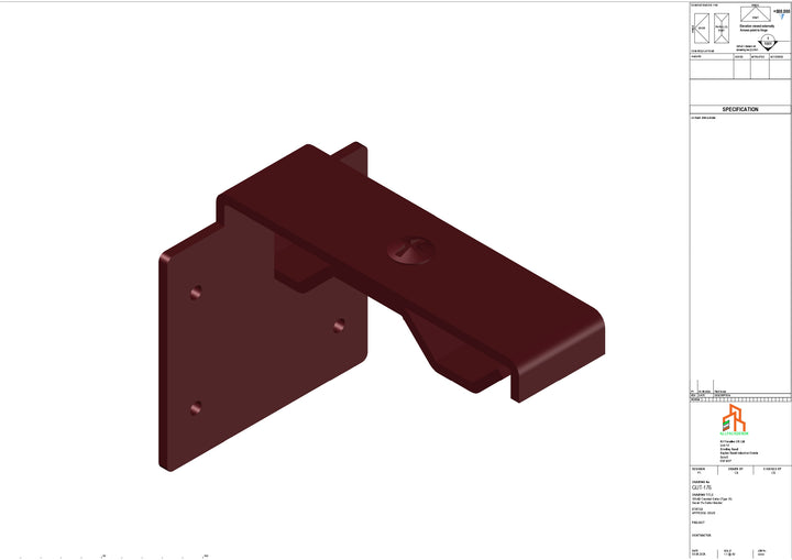 Aluminium Cranked Secret Fix Bracket - Type 11