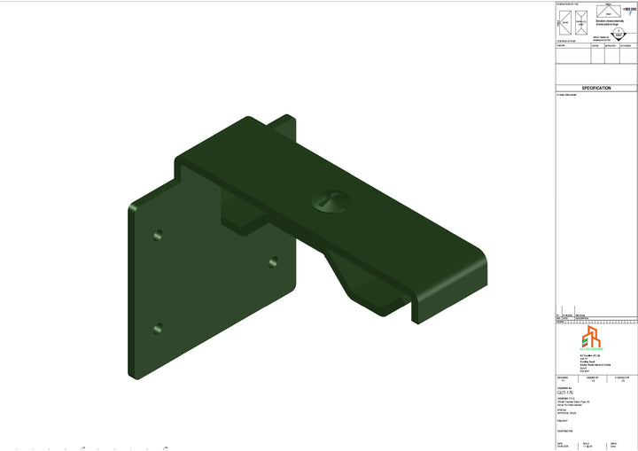 Aluminium Cranked Secret Fix Bracket - Type 10