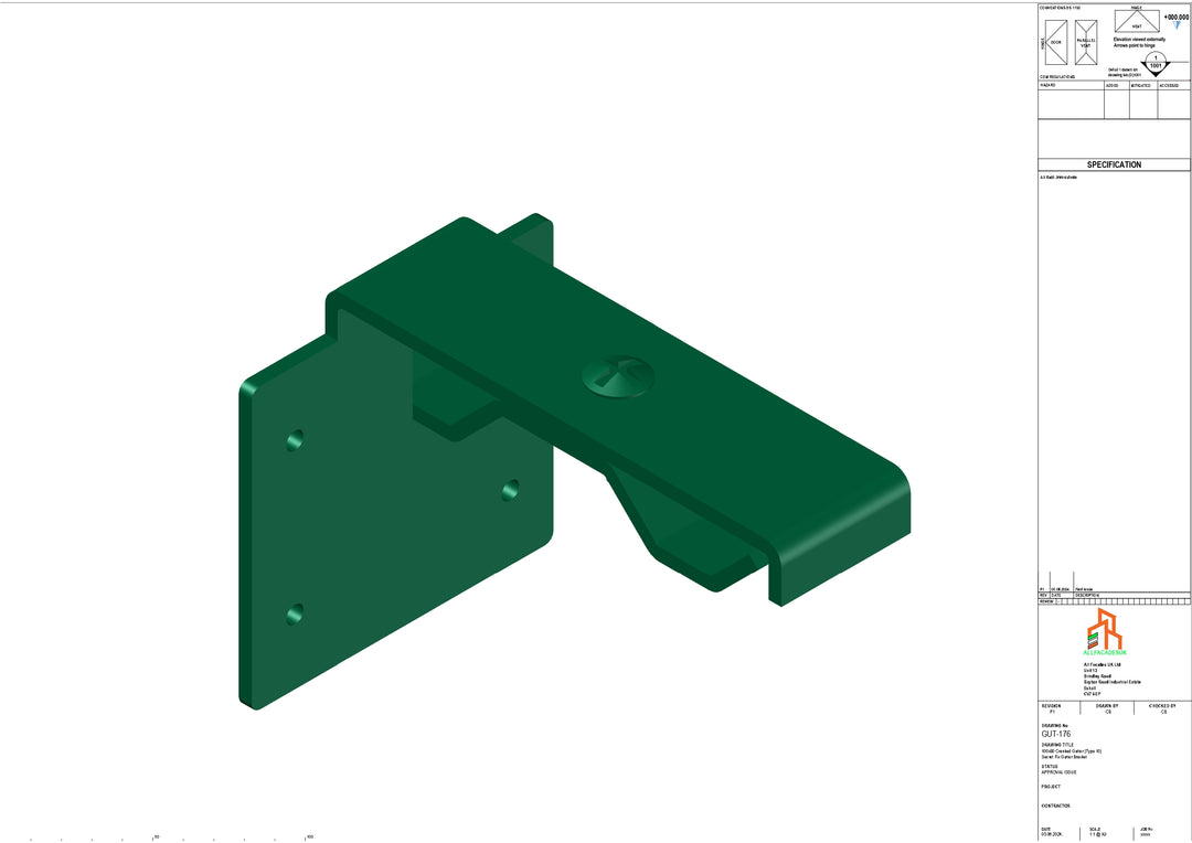 Aluminium Cranked Secret Fix Bracket - Type 12
