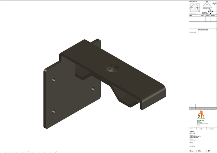 Aluminium Cranked Secret Fix Bracket - Type 12