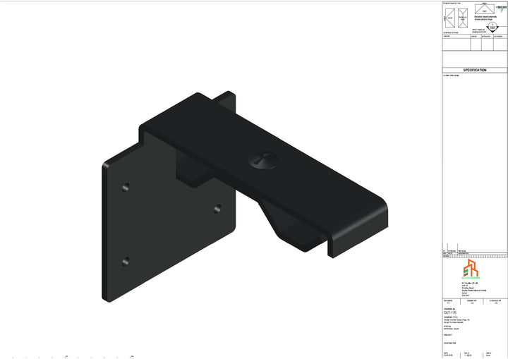 Aluminium Cranked Secret Fix Bracket - Type 11