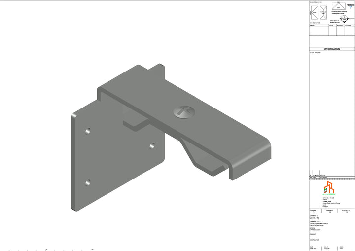 Aluminium Cranked Secret Fix Bracket - Type 10