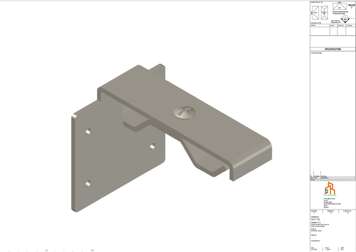 Aluminium Cranked Secret Fix Bracket - Type 12
