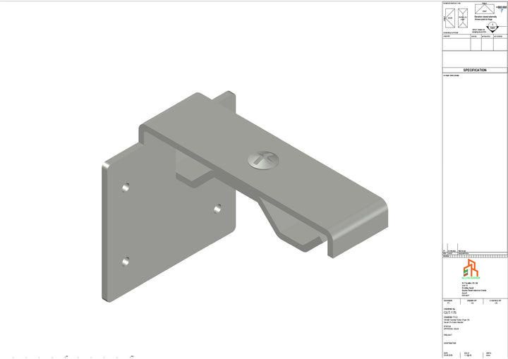 Aluminium Cranked Secret Fix Bracket - Type 12