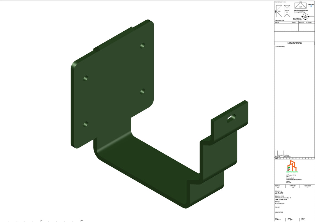 Aluminium Cranked Fascia Bracket - Type 10