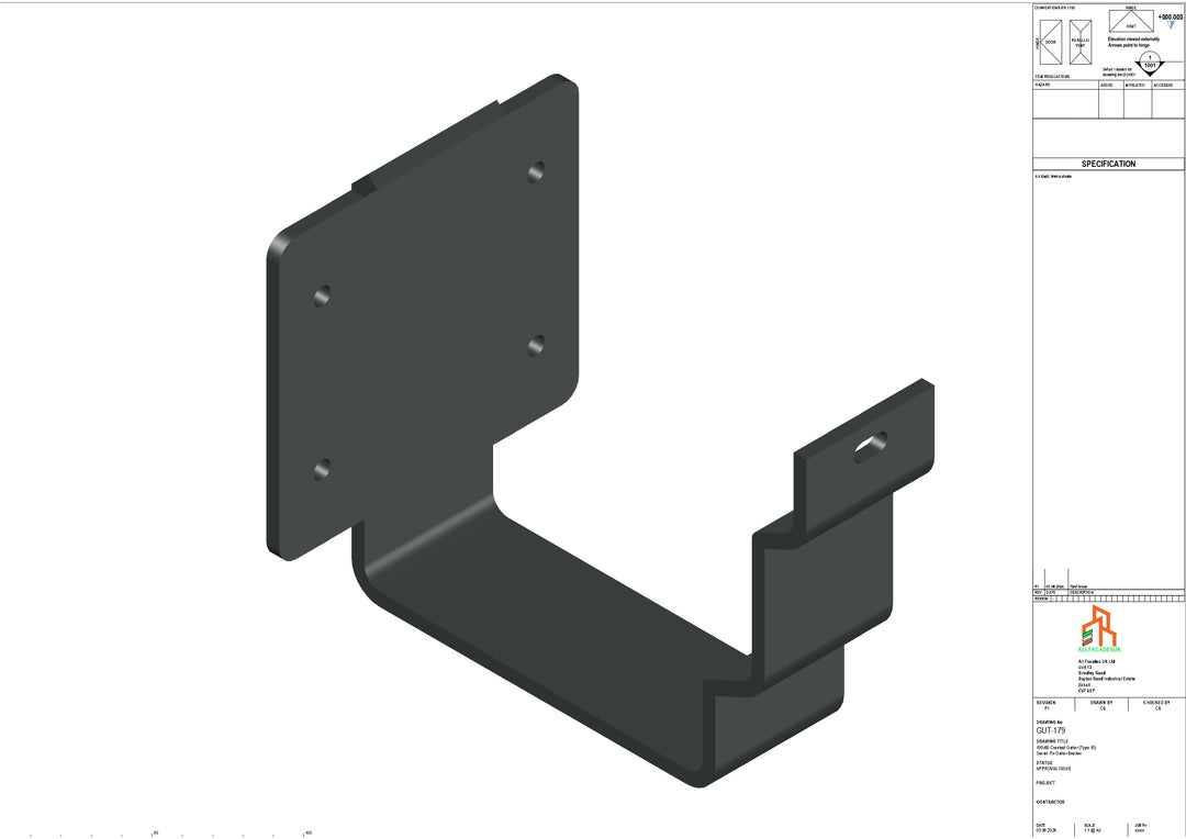 Aluminium Cranked Fascia Bracket - Type 10