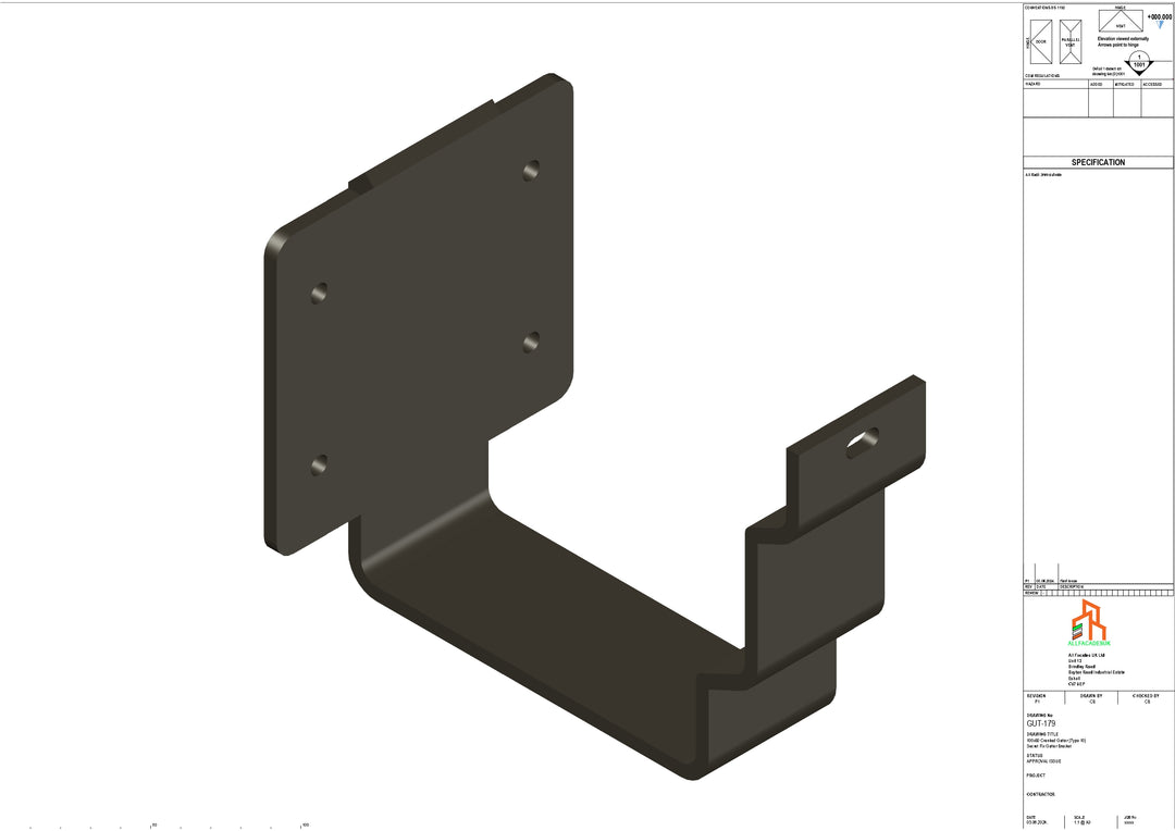 Aluminium Cranked Fascia Bracket - Type 10