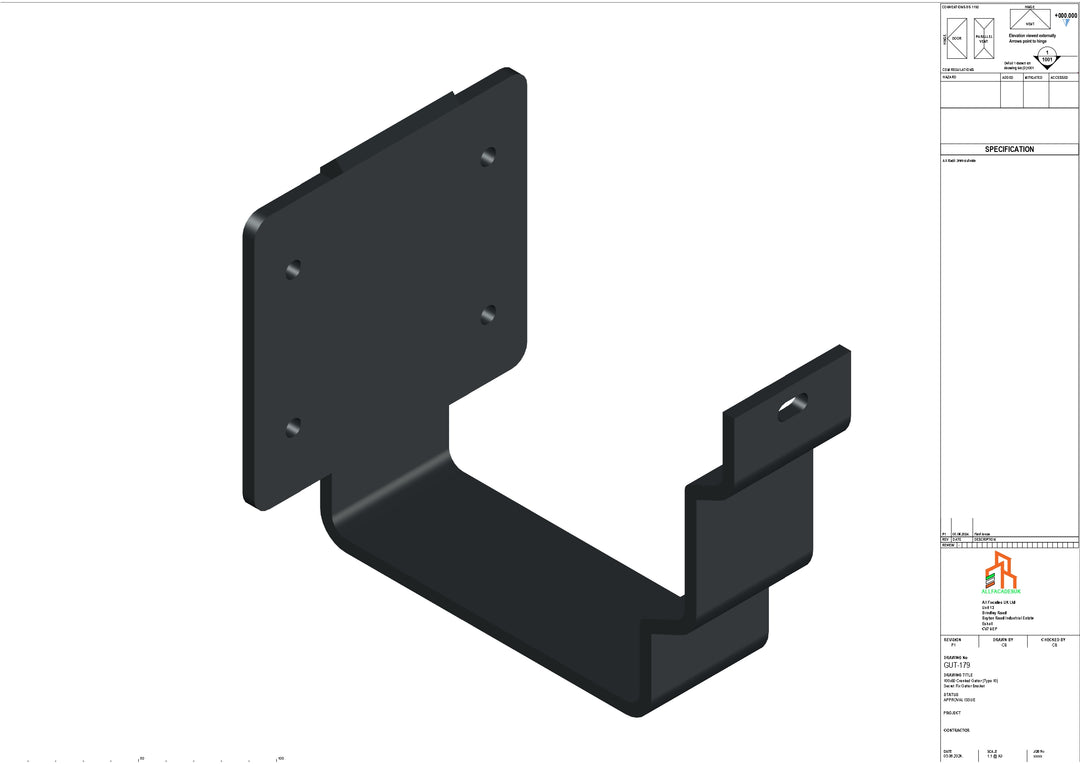 Aluminium Cranked Fascia Bracket - Type 10