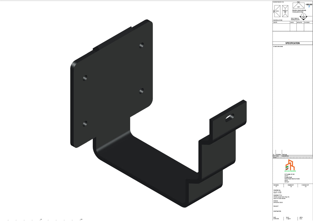 Aluminium Cranked Fascia Bracket - Type 10