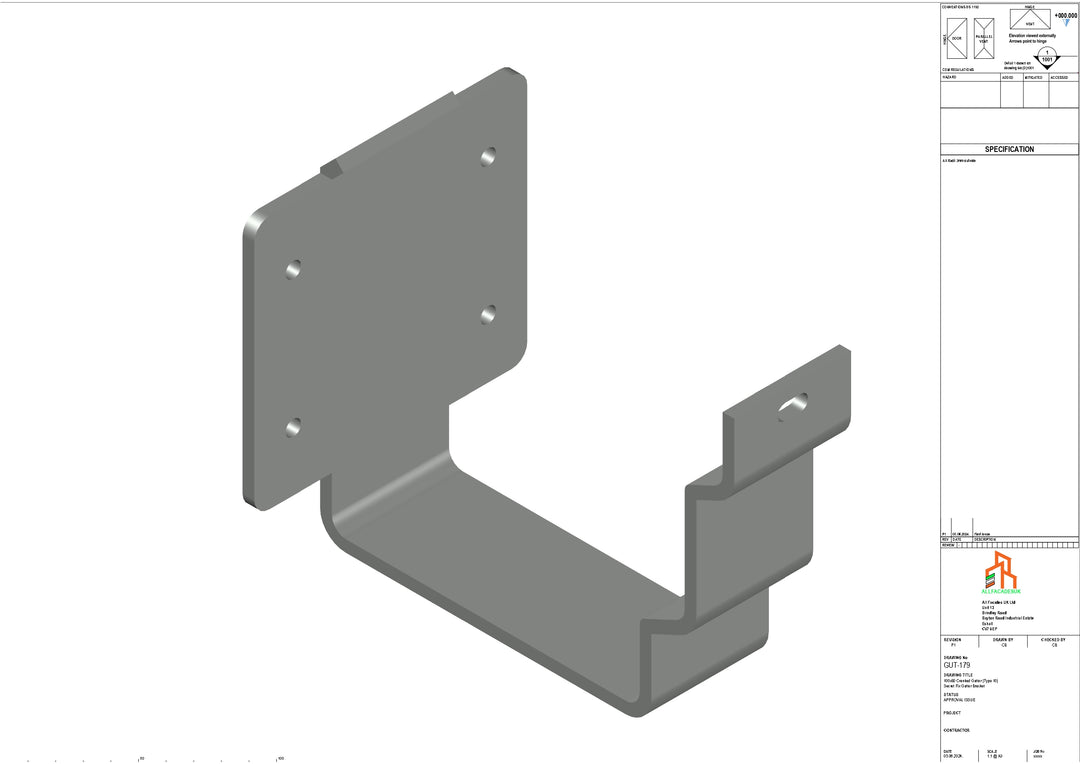 Aluminium Cranked Fascia Bracket - Type 11