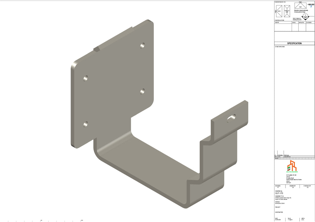 Aluminium Cranked Fascia Bracket - Type 11