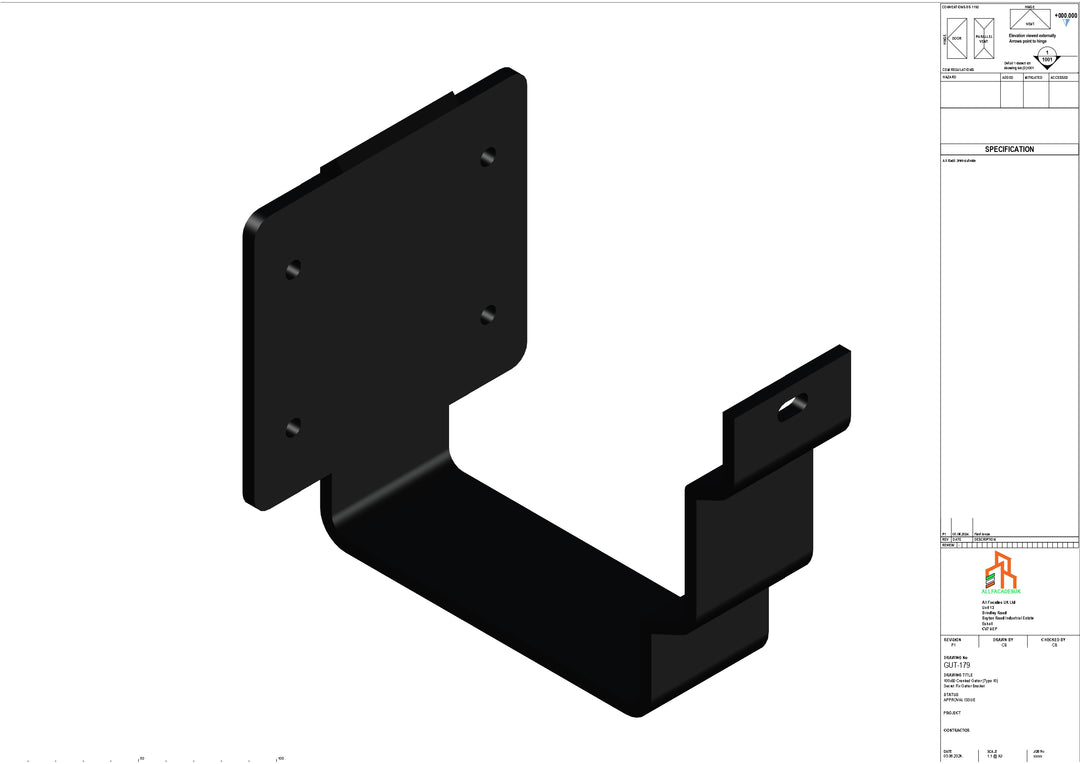 Aluminium Cranked Fascia Bracket - Type 10