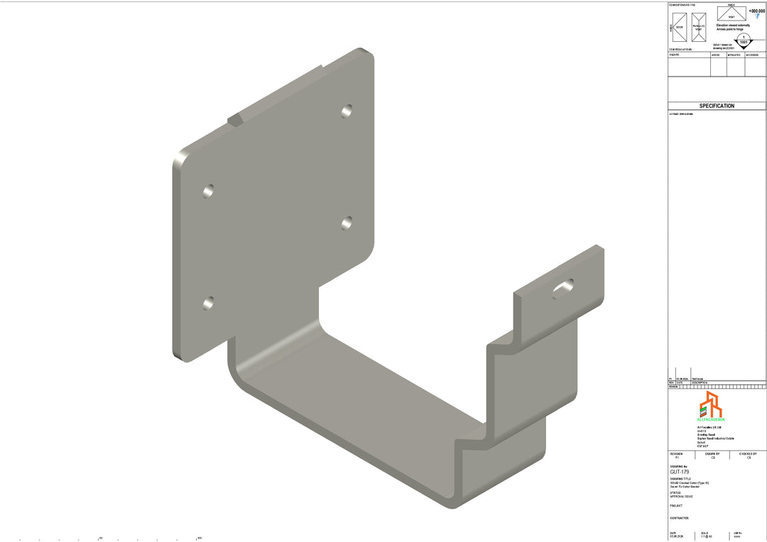 Aluminium Cranked Fascia Bracket - Type 10