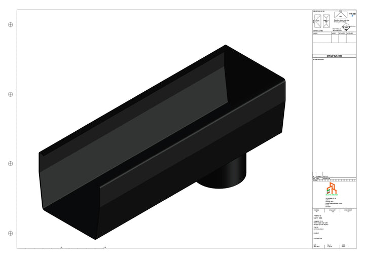 Aluminium Double Slope - Type 7 - End Spout - 76 Dia