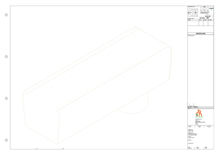 Aluminium Double Slope - Type 7 - End Spout - 63 Dia