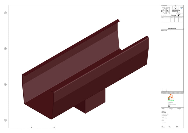 Aluminium Double Slope - Type 7 - Centre Spout - 63 Sq