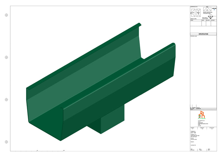 Aluminium Double Slope - Type 7 - Centre Spout - 63 Sq