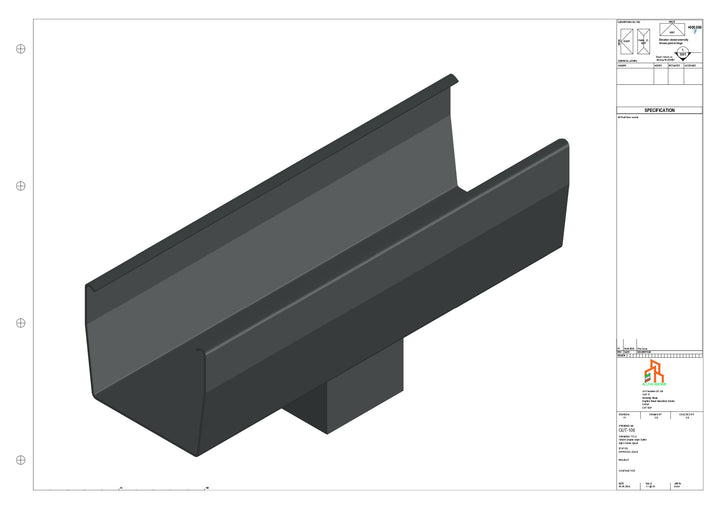 Aluminium Double Slope - Type 7 - Centre Spout - 63 Sq