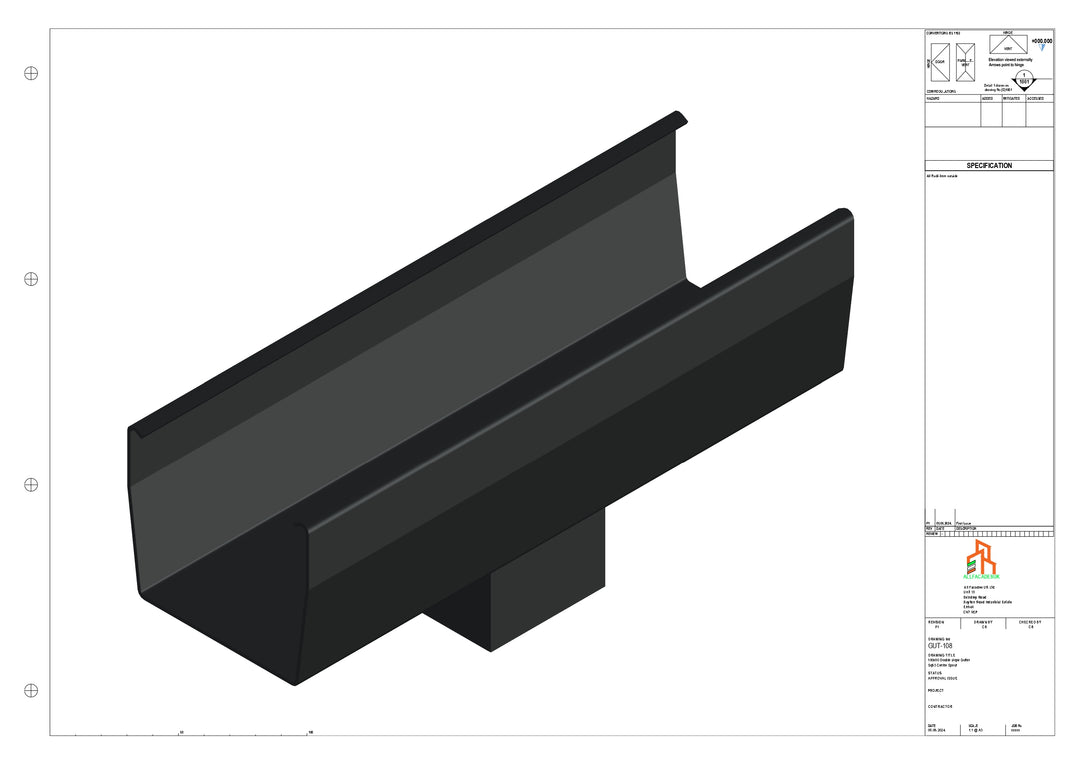 Aluminium Double Slope - Type 7 - Centre Spout - 63 Sq