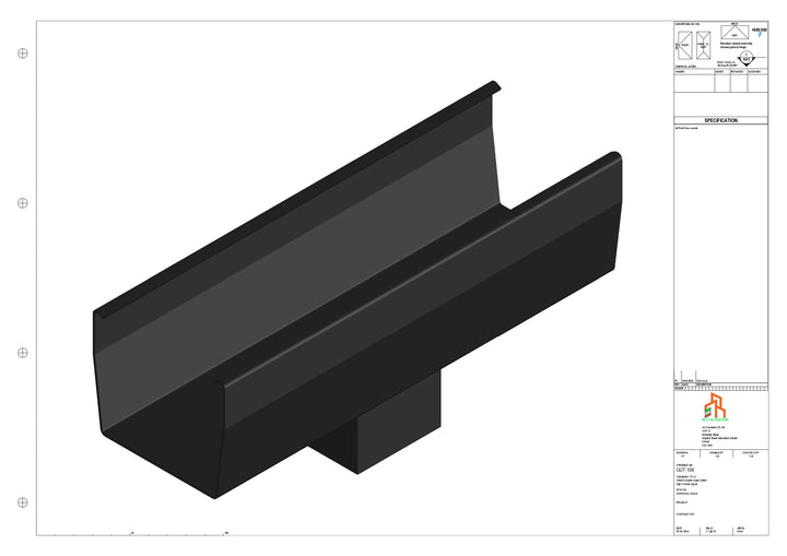 Aluminium Double Slope - Type 7 - Centre Spout - 63 Sq