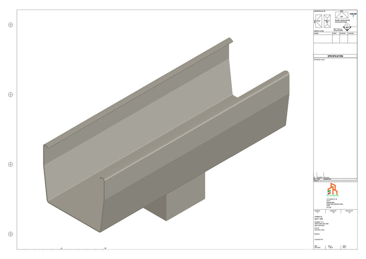 Aluminium Double Slope - Type 7 - Centre Spout - 63 Sq