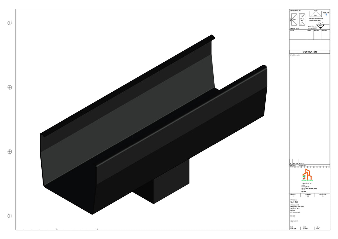 Aluminium Double Slope - Type 7 - Centre Spout - 63 Sq