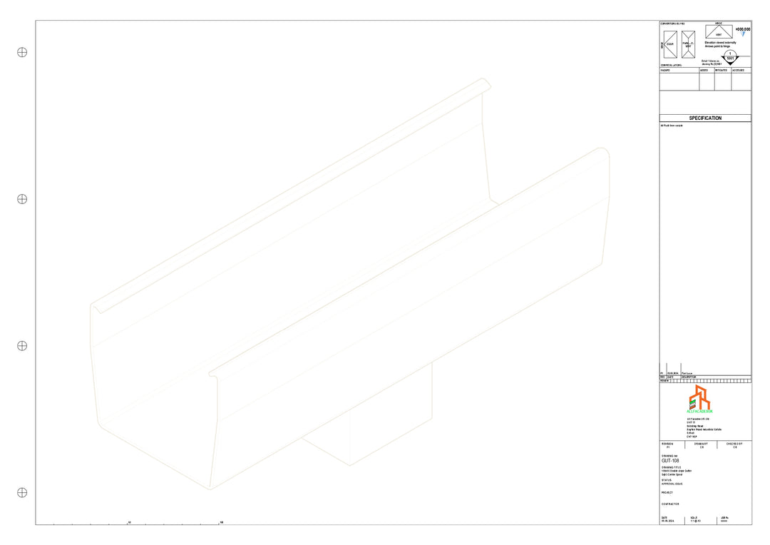 Aluminium Double Slope - Type 7 - Centre Spout - 63 Sq