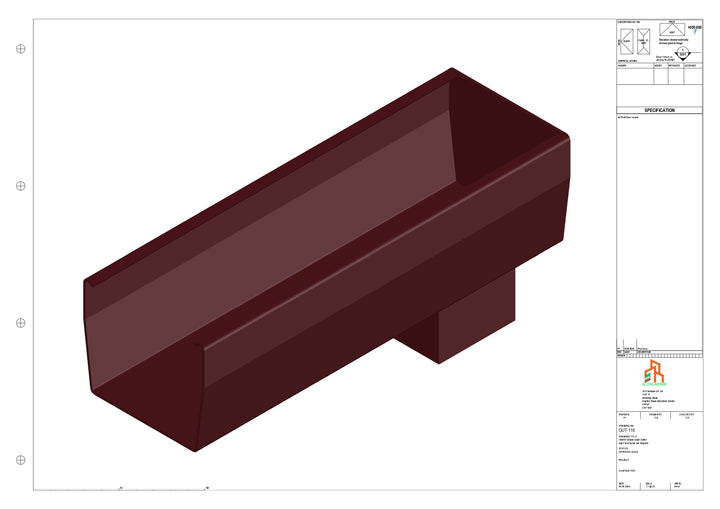 Aluminium Double Slope - Type 7 - End Spout - 76 Sq