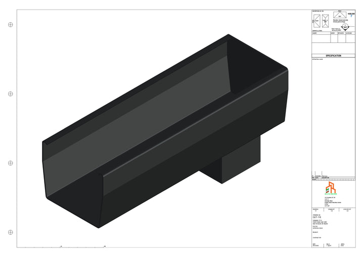 Aluminium Double Slope - Type 7 - End Spout - 63 Sq