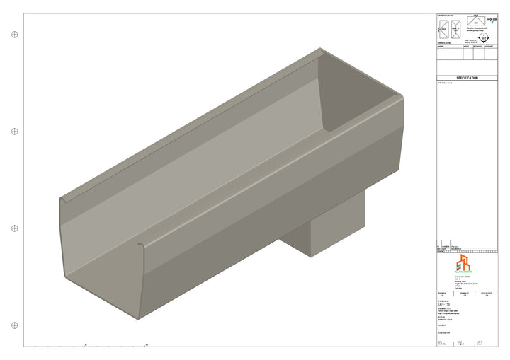 Aluminium Double Slope - Type 7 - End Spout - 63 Sq