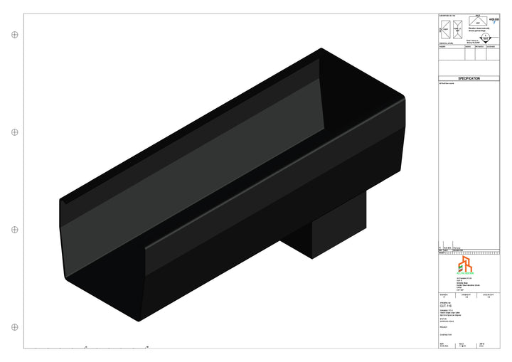 Aluminium Double Slope - Type 7 - End Spout - 63 Sq