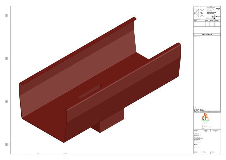 Aluminium Double Slope - Type 8 - Centre Spout - 100 Sq