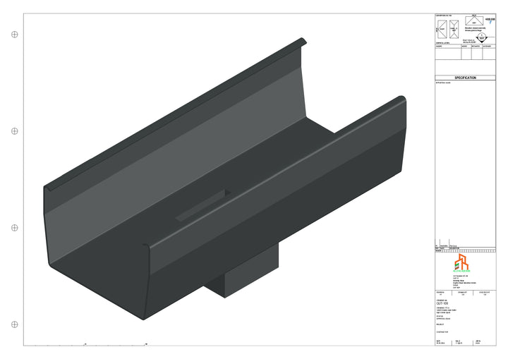 Aluminium Double Slope - Type 8 - Centre Spout - 100 Sq