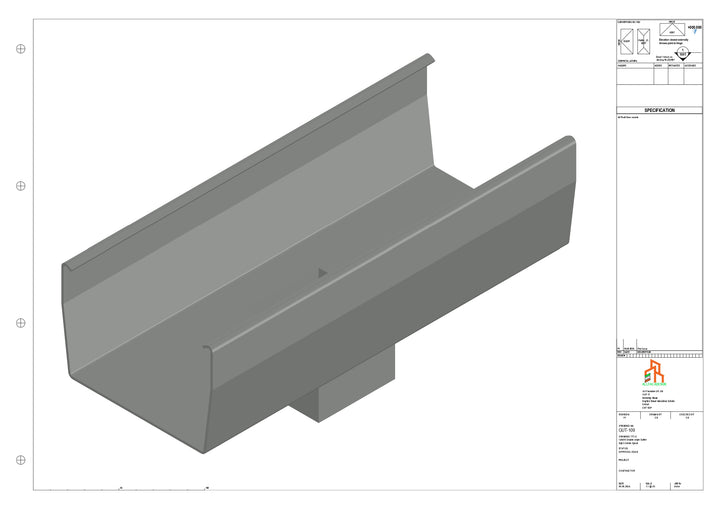 Aluminium Double Slope - Type 8 - Centre Spout - 63 Sq