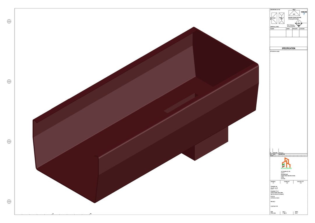 Aluminium Double Slope - Type 8 - End Spout - 76 Sq