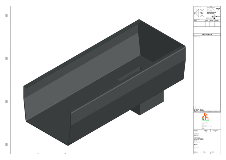 Aluminium Double Slope - Type 8 - End Spout - 63 Sq