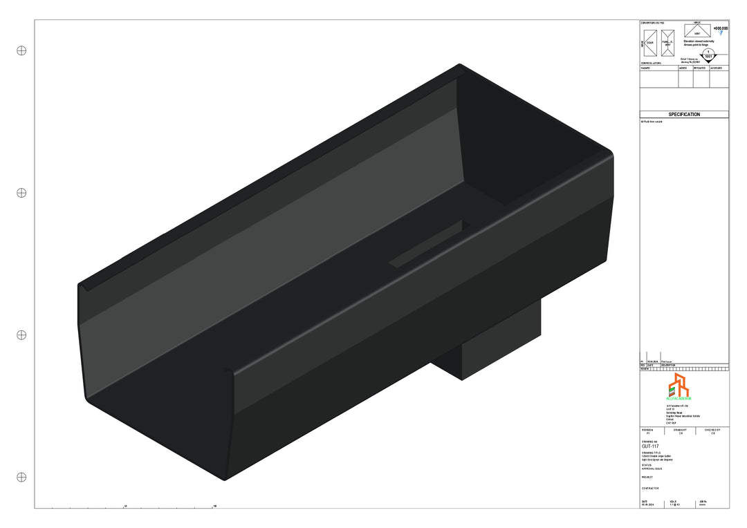 Aluminium Double Slope - Type 8 - End Spout - 63 Sq