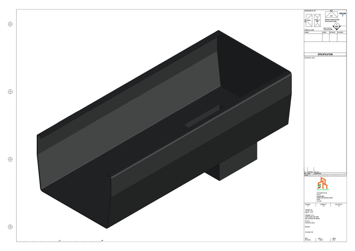 Aluminium Double Slope - Type 8 - End Spout - 76 Sq