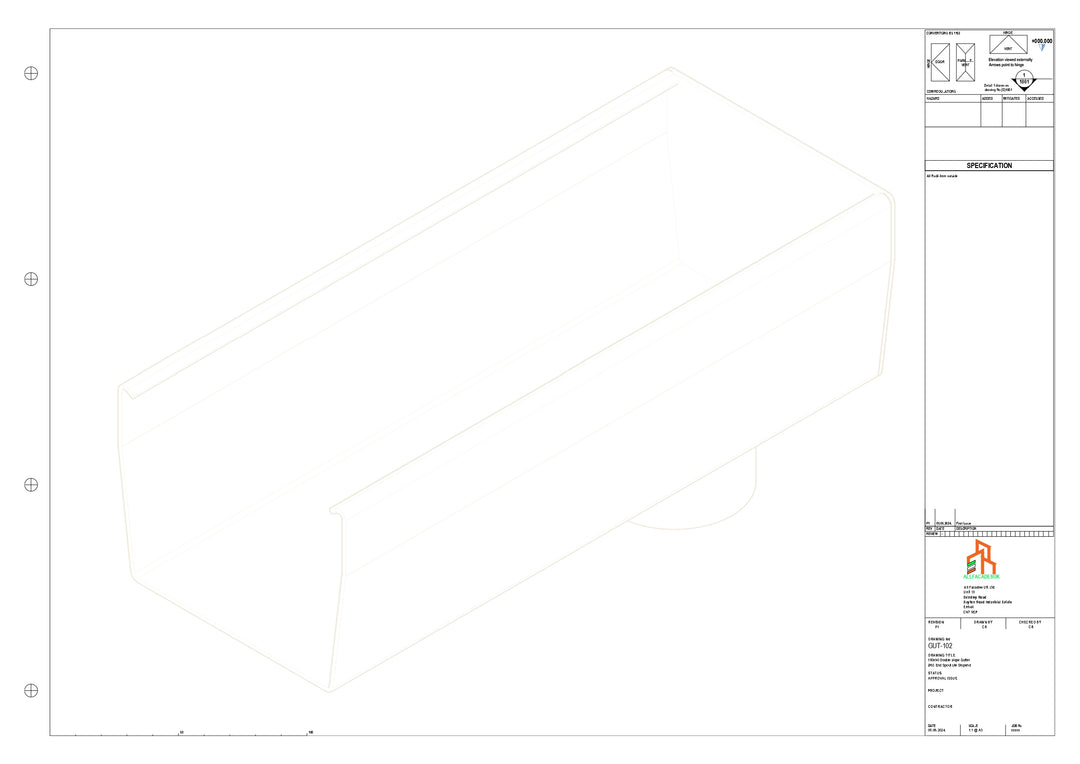 Aluminium Double Slope - Type 9 - End Spout - 76 Dia