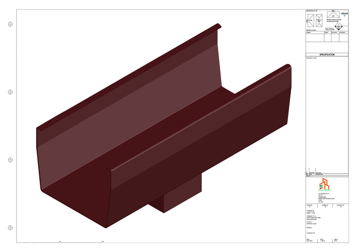 Aluminium Double Slope - Type 9 - Centre Spout - 100 Sq