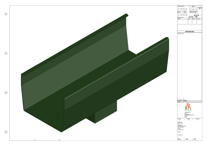 Aluminium Double Slope - Type 9 - Centre Spout - 63 Sq