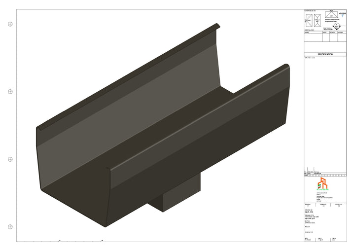 Aluminium Double Slope - Type 9 - Centre Spout - 100 Sq