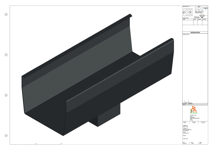 Aluminium Double Slope - Type 9 - Centre Spout - 100 Sq