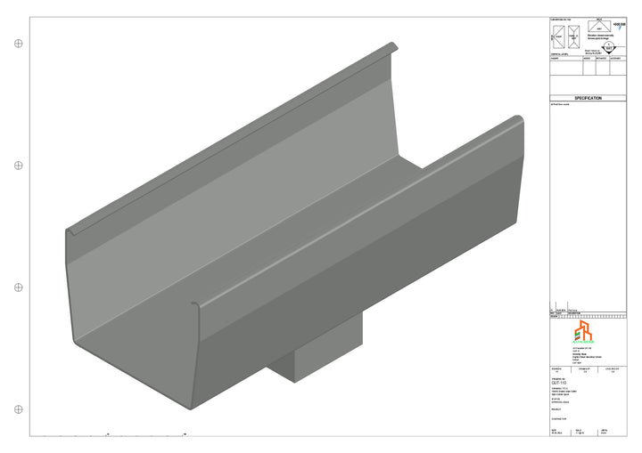 Aluminium Double Slope - Type 9 - Centre Spout - 100 Sq