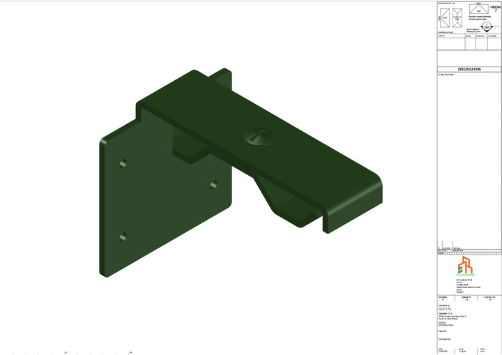 Aluminium Double Slope Secret Fix Bracket - Type 9
