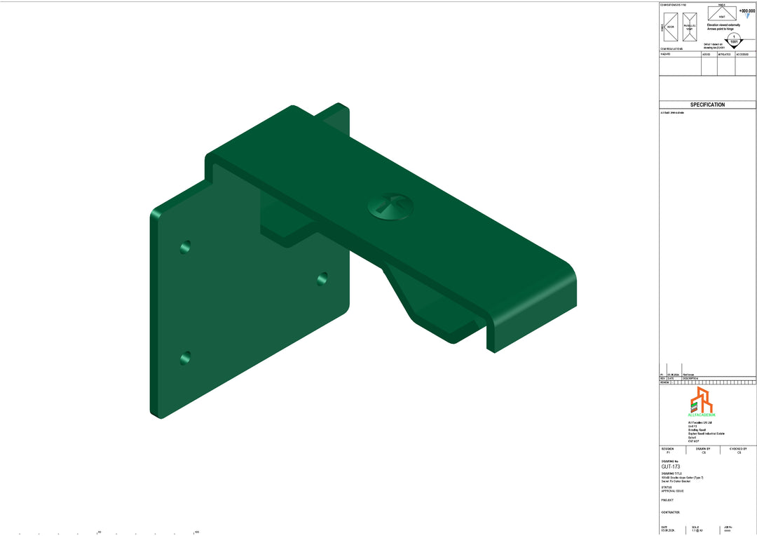 Aluminium Double Slope Secret Fix Bracket - Type 7