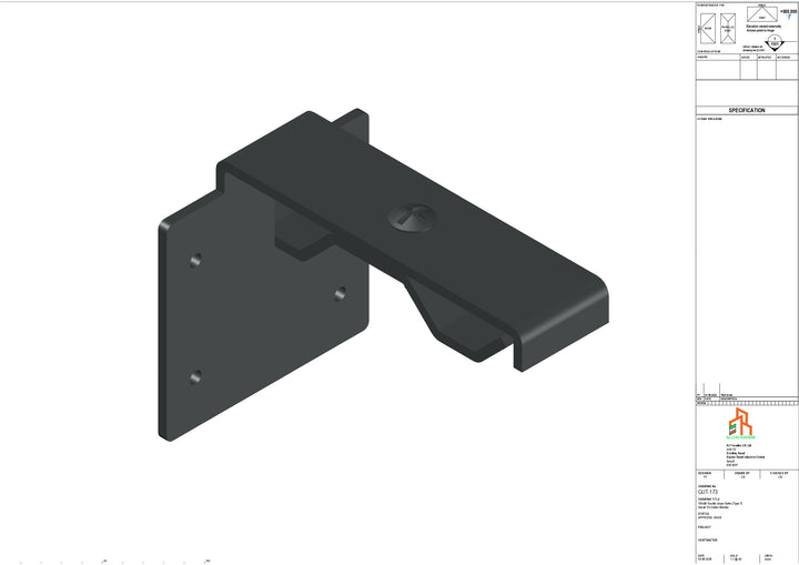 Aluminium Double Slope Secret Fix Bracket - Type 9