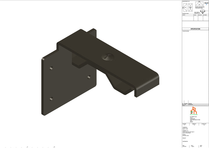 Aluminium Double Slope Secret Fix Bracket - Type 9